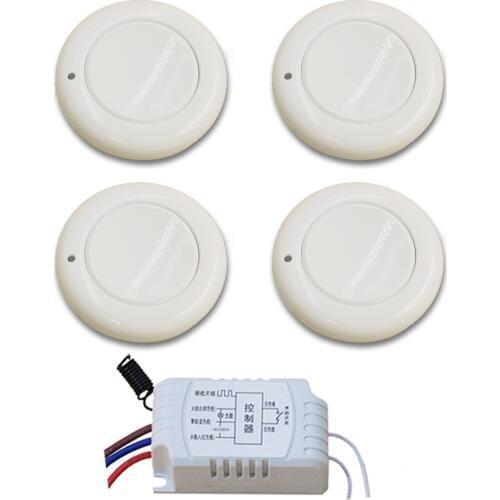 Hot Selling Smart Home Lamp Light LED Bulb Remote Control Switch Wireless Wall Pannel Transmitter Key Input Output RF Receiver