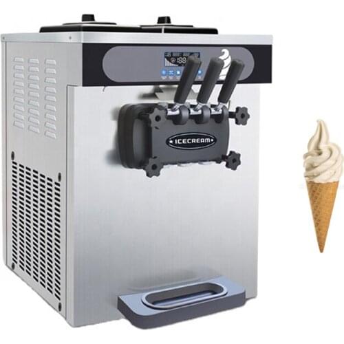 Soft Ice Cream Machine Stainless Steel Ice Cream Makers Desktop Ice Cream Vending Machine