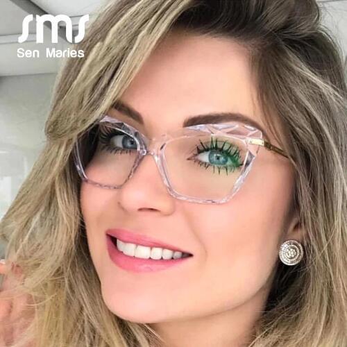 Fashion Square Glasses Frames Women Transparent Trendy Styles Brand Optical Computer Glasses Oculos De Grau Feminino Armacao