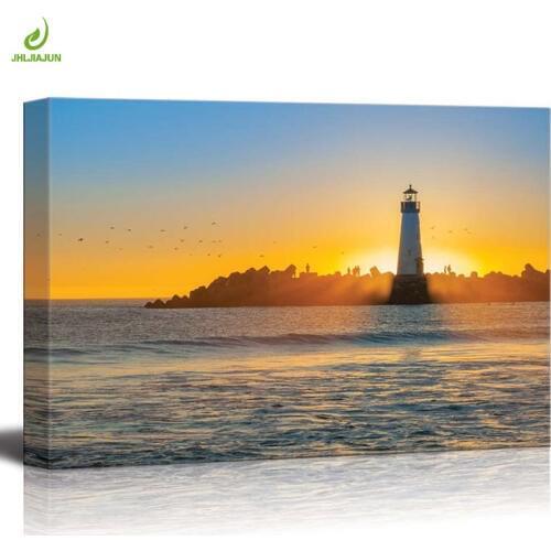 JHLJIAJUN Lighthouse At Dusk Nordic Canvas Modular Painting Nordic Wall Art Print And Poster Dining Living Room Bedroom Decor