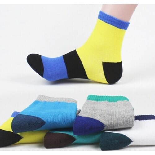 Urgot 5 Pairs Men Short Socks Patchwork Striped Creative Men Sock Suit For All Season High Quality Cotton Meias Calcetines Socks
