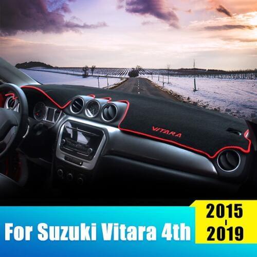 Car Dashboard Pad Instrument Platform Desk Cover Mats Carpets For Suzuki Vitara LY 2015 2016 2017 2018 2019 2020 Accessories
