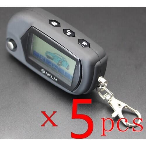 5 Pcs/lot A91 LCD Remote Controller Keychain Key Fob for Starline A91 Russian Version Security Two way Car Alarm System Twage