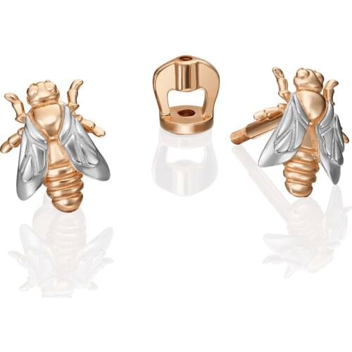 Earrings bee gold 585 sterling silver brand Platina
