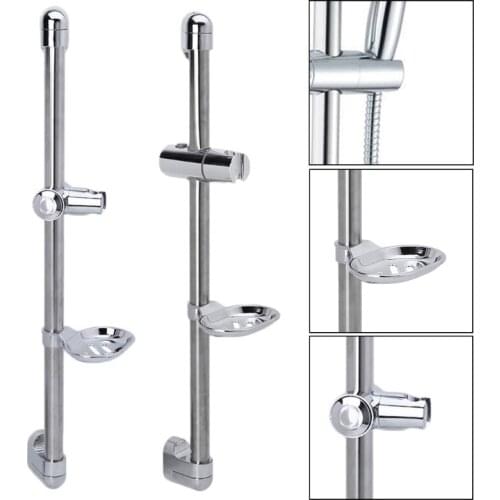 1 Set Shower Rod Soap Dish Lifter Pipe ABS Lifting Frame Adjustable Head Holder