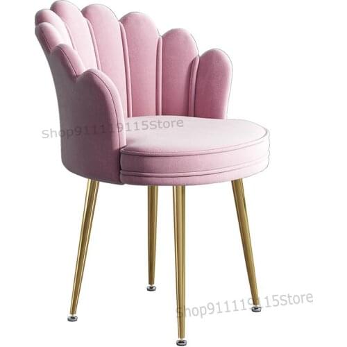 Nordic Light Luxury Ins Make Up Chair Dining Chair Net Red Dressing Desk Back Chair Stool Restaurant Simple Home Chair