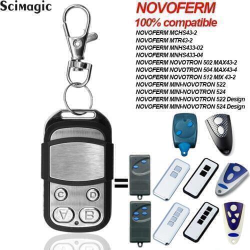 NOVOFERM MINI-NOVOTRON 522/524,502 MAX43-2/504 MAX43-4 Door Command 433MHz Garage Remote Transmitter Replacement