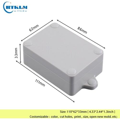 Wall mounting plastic enclosure abs plastic box electronics waterproof outdoor housing box seal wire connectors BOX 110*62*33mm