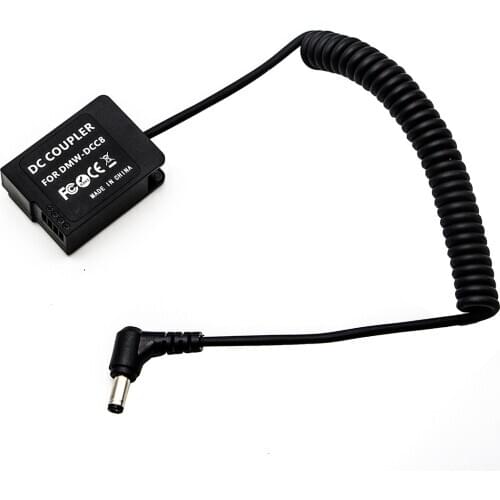 W126 Dummy Battery Coupler Adapter with DC Male Connector Power Coiled Spring Cable for Fujifilm Fuji replace CP-W126 NP-W126