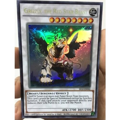 Yu Gi Oh Grizzly the Red Star Beast 2010 Prize English DIY Toys Hobbies Hobby Collectibles Game Collection Anime Cards