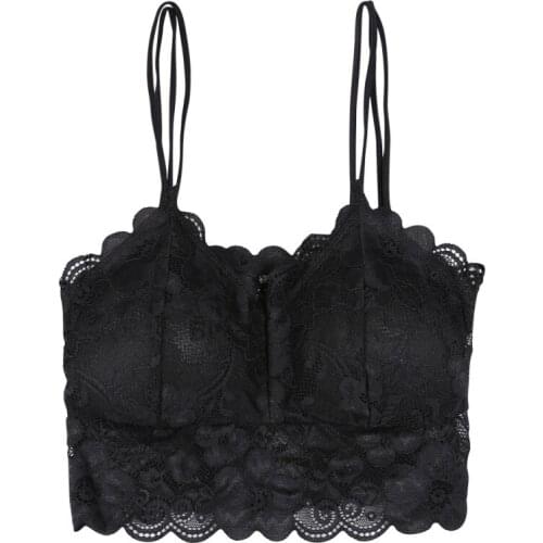 Women Lace Tube Tops Padded Bra Underwear Sexy Lingerie Women Crop Top Summer Backless Tops