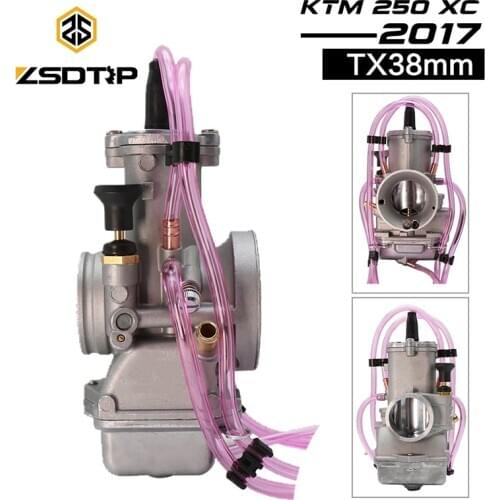 ZSDTRP Motorcycle Mikuni TX38 38mm Carburetor for 2017 KTM 250 XC Fit for Most 200-350cc 2t off-road Motorcycle
