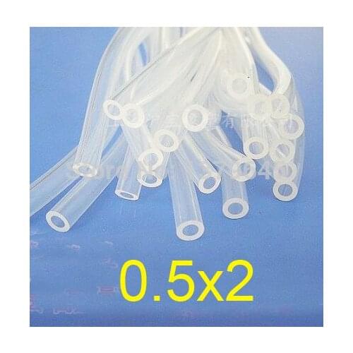 0.5x2 food grade Silicone capillary tube,medical transparent silicone hose,siphon tubing