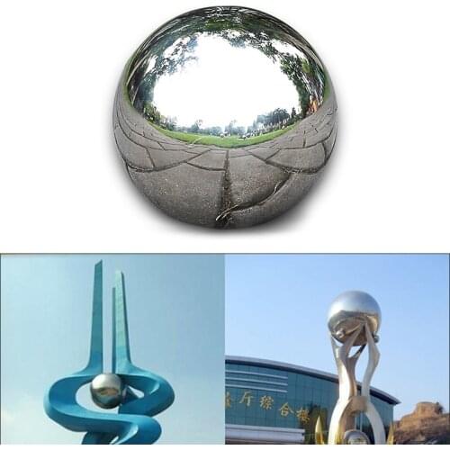 1.5mm Thickened Stainless Steel Hollow Ball Seamless Mirror Ball Sphere Gazing Ball for Home Garden Ornaments Decor E7