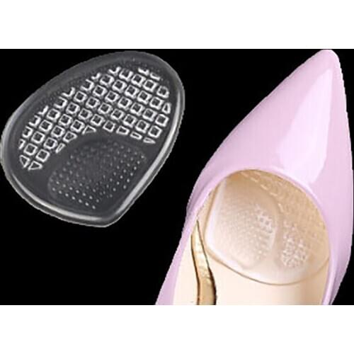 1 Pair Silicone Foot Gel Stickers Forefoot Pads Silicone Gel Front Forefoot Pads Soft Pain Relief High Heels Half Palm Insoles