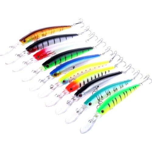 1PC Minnow Lure 14.5cm 14.7g Swim Colorful Fishing Lure Fishing Hard Plastic Lifelike Bait Artificial TackleBait Hooks 3D Eyes