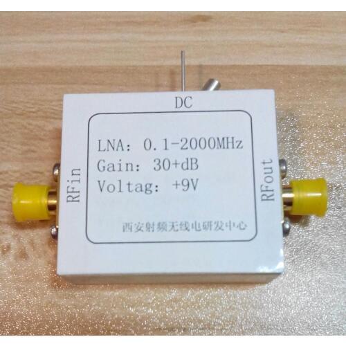 1PC RF broadband low noise amplifier 0.1-2000MHz gain 30dB high-frequency amplif