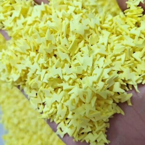 100g/lot Yellow Lightning Slices Polymer Clay 5mm Sprinkles Hot Soft Clay for DIY Crafts Filling Accessories