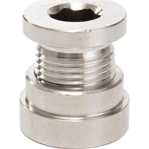 2 pc O2 Oxygen Sensor Weld on Stepped Nut &Cap Bung Stainless Steel M18X1.5mm