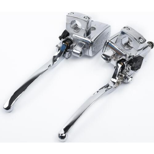 2pcs Motorcycle Chrome Brake Master Cylinder Levers high quality Cylinder Levers For Suzuki Intruder 800/1400/1500