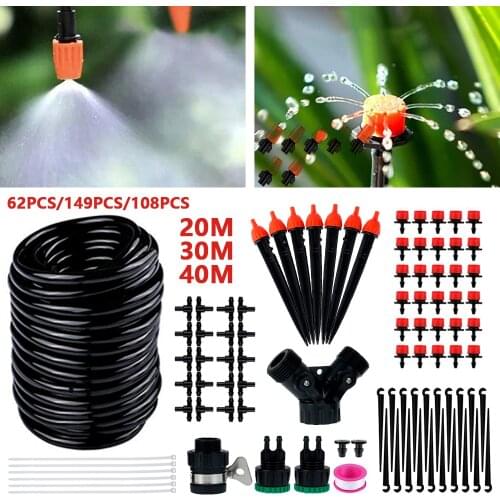 20 30 40M Garden Irrigation Micro Drip Irrigation System Greenhouse Lawn Cooling System Sprinkler Automatic Watering Equipment