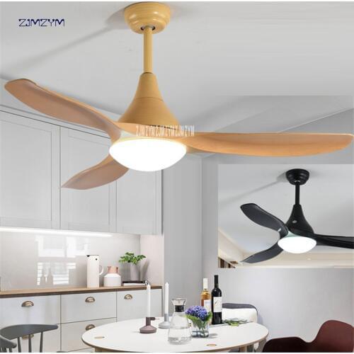 48 inch LED 24w Nordic mute ceiling fans with lights minimalist dining living room ceiling fan with remote control 52SW-1043