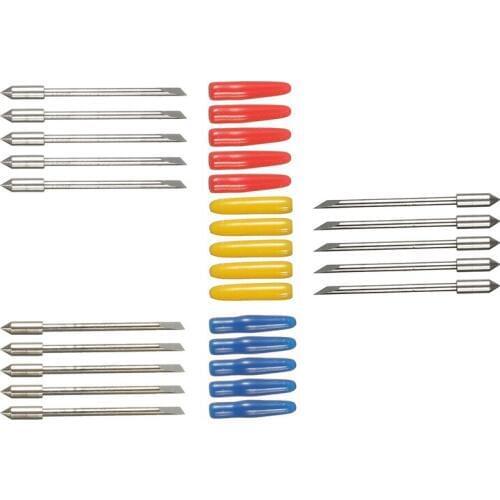 XNEMON 5PCS Durable for Graphtec CB09 Blades for Vinyl Plotter Cutter 30 45 60 Degree 19mm Long Diameter: 0.9mm with a Spring