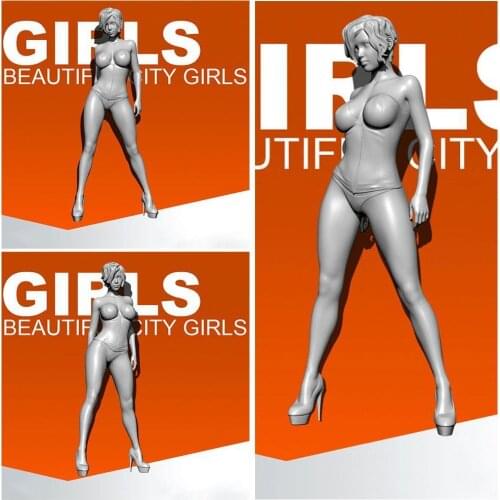 55mm GIRLS Runway Girl Resin Soldier White Model TD-2148 Description