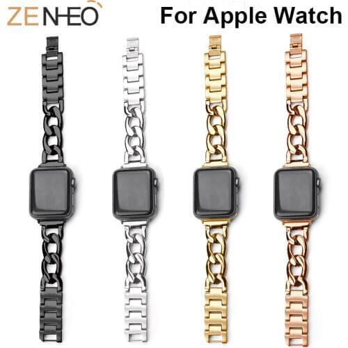 Luxury Strap Stainless Steel Link Bracelet for Apple Watch Series 4 3 2 1 strap Bracelet bands 42MM 38MM 40mm 44mm Watchbands