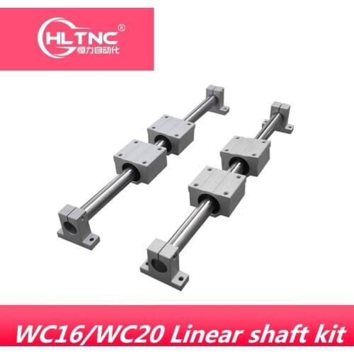 Fast deliver 16mm 20mm WC16 WC20 G6 Linear shaft 200mm-3000mm round rod any length +scs16uu/scs20uu+SH16A/SH20A support for CNC