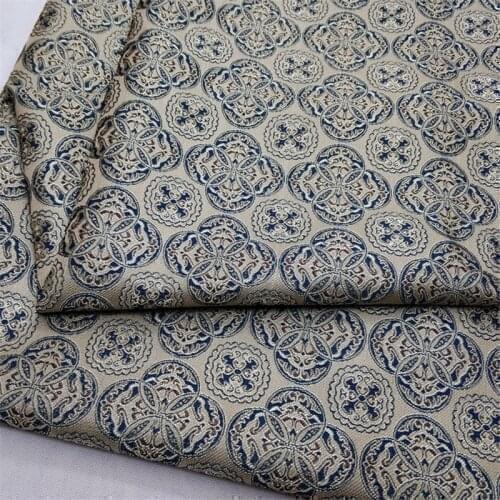 C610 Chinese Silk Jacquard Brocade Fabrics For Chinoiserie Clothing Sofa Decoration Cloth Curtain Pillow Case Fabrics