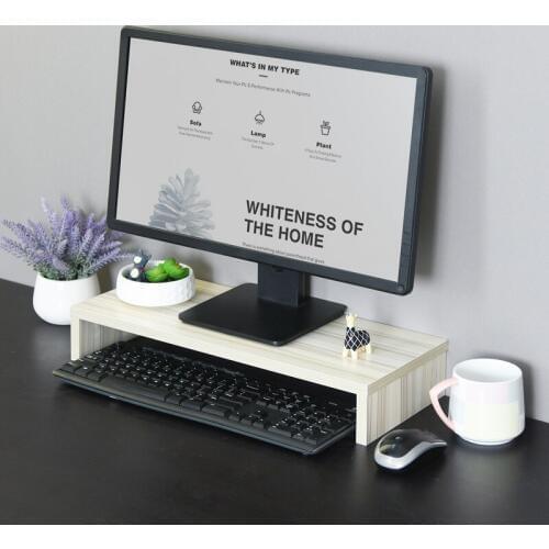 Wooden Computer Monitor Support Computer Screen Lifting Frame Multifunctional Keyboard and Mouse Storage Desktop Frame