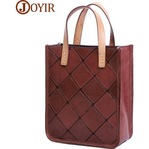 JOYIR Genuine Leather Bags for Women Handbags Purse Ladies Fashion Parchwork Shoulder Crossbody Bag High Quality Small Handbag