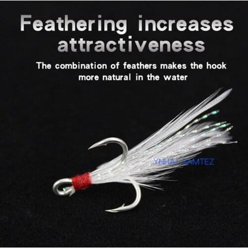 Treble hook2# 4# 6# 8# Black Fishing Hook High Carbon Steel Treble Overturned Hooks Fishing Tackle Round Bend Treble For Bass