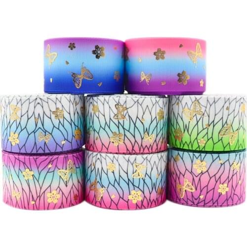 10 Yards 1.5" 38MM Japanese Cartoon Printed Grosgrain Ribbons For Hair Bows DIY Handmade Materials Y2020113002