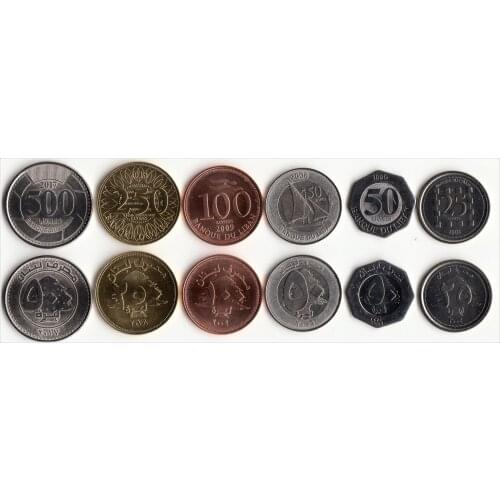 Lebanon Set 6 Pieces Coins Original Coin Collectible Edition Real Rare