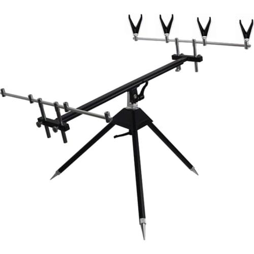 Lixada Adjustable Retractable Carp Fishing Rod Pod Stand Holder Fishing Pole Pod Stand Fishing Tackle Fishing Accessories