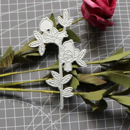 Metal Cutting Dies Cut Die Mold Branches and Leaves Little Bird Decoration Scrapbook Paper Craft Knife Mould Blade Punch Stencil