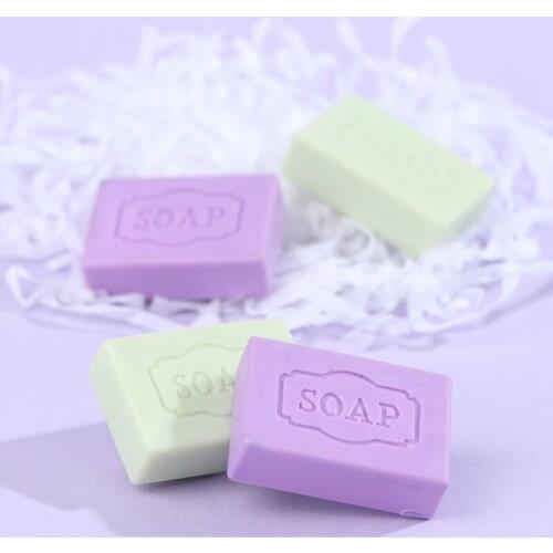 2PCS Dollhouse Miniature 1/12 Scale Mini Soap Pretend Play Doll House Furniture Bathroom Supplies Decoration Accessories Toys