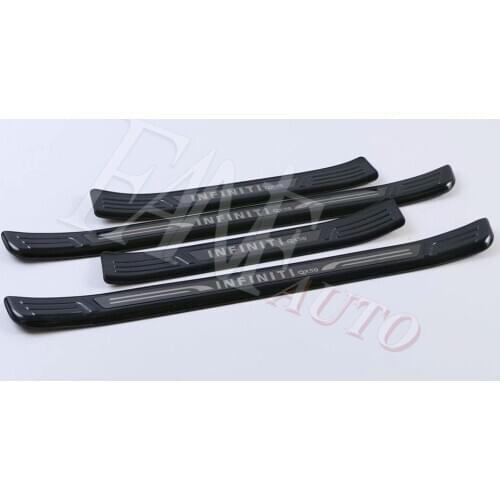 Stainless Steel Inner Outer Door Sill Scuff Plate Guard Sills Protector Trim For Infiniti QX50 2019 2020 2021