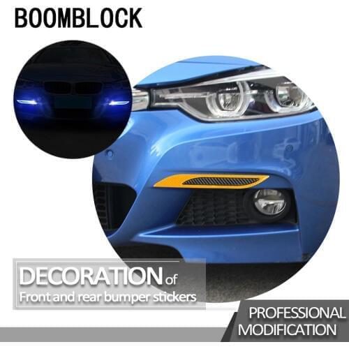 Car-styling Front And Rear Bumper Reflective Warning Strip Decal Stickers for Citroen C5 Kia Opel Astra H J G Insignia Vectra C