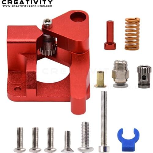 Aluminum Upgrade Dual Gear Mk8 Metal Extruder Kit for CR-10 CR-10S PRO RepRap Prusa i3 1.75mm 3D Parts Drive Feed double pulley