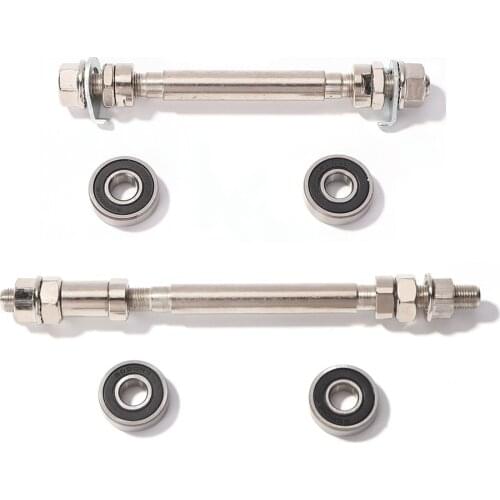 140/180mm Mountain Bike Front Rear Wheel Hub Axle with 2 Bearings MTB Bicycle Spindle Shift Shaft Lever Cycling Replacement Part