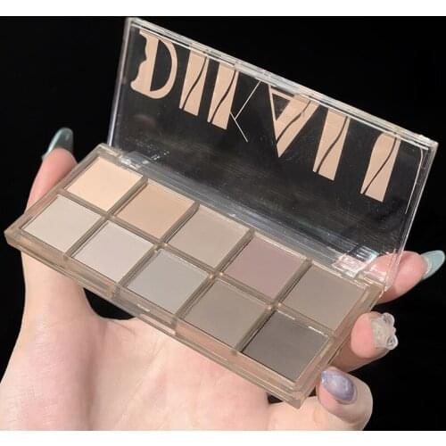 10 Color Eyeshadow Palette Makeup Shadows Pallet Glitter Highlighter Shimmer Make Up Pigment Matte Earth Color Eyes Cosmetics