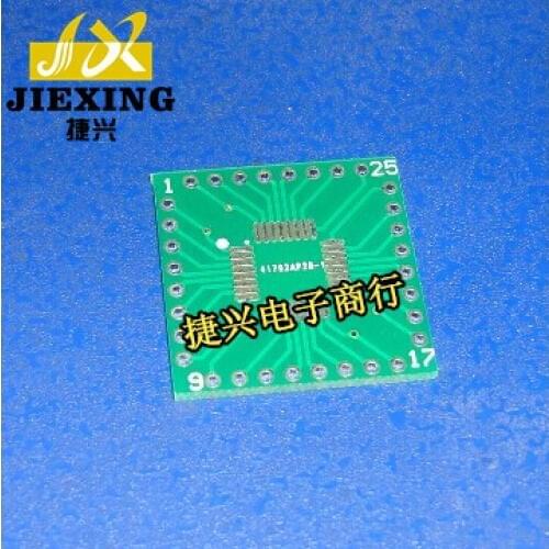 QFP32 / TQFP32 to DIP32 patch to DC converter board 0.08mm lead to 2.54 feet away