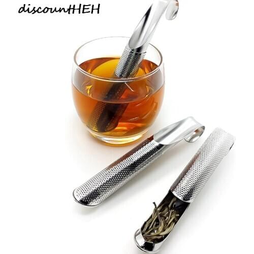 Stainless Steel Mesh Tea Filter Filter Metal Tube Design To Make Tea Loose Leaf Tea Infuser Vertical Diffuser Tea Accessories