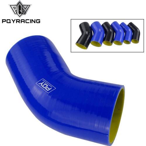 Blue/Black&Yellow 3" 76mm 45 Degree Elbow Silicone Hose Pipe Intercooler Turbo Intake Pipe Coupler Hose PQY-SH4530-QY