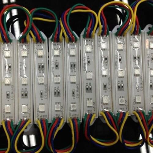 Decoration SMD5050 20pcs A String DC12V Waterproof Rgb Led Module 100pcs/lot