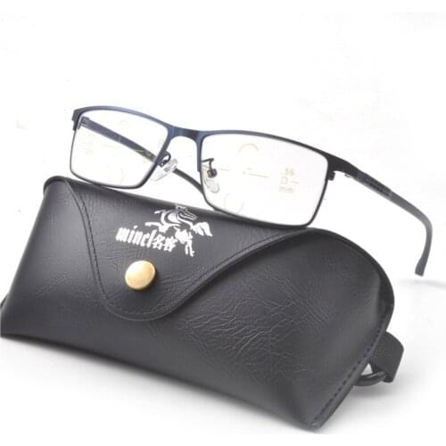 Metal Progressive Multifocal glasses Transition Sunglasses Reading Glasses Men Reader Near Far sight diopter FML