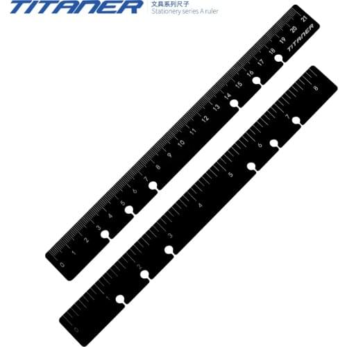 1 Piece TITANER Titanium Alloy Tactical Ruler EDC Measuring Tool ENGLISH and Matric Double side Ruler